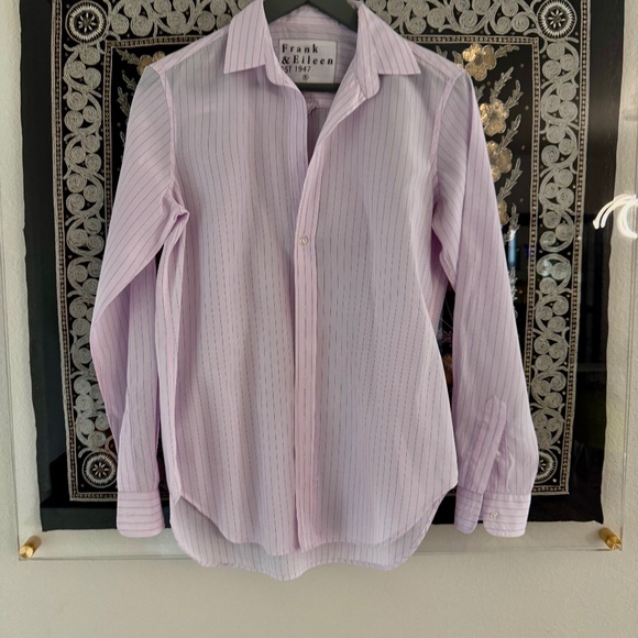 Frank & Eileen  "The Frank"  Button Down Pink and Blue Pinstripe Shirt - Picture 1 of 3